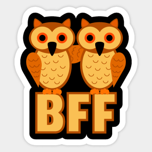 BFF - Best friends forever - Design with cute owls Sticker